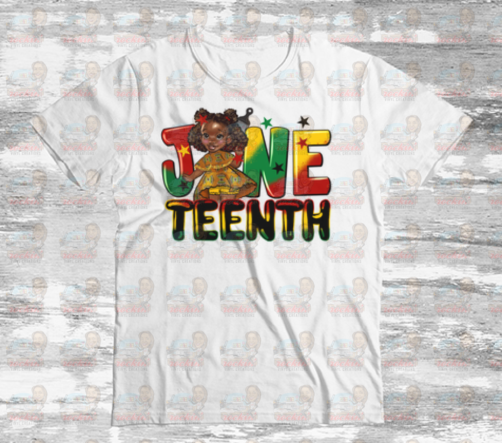 Juneteenth Youth Girl Unisex Shirt White