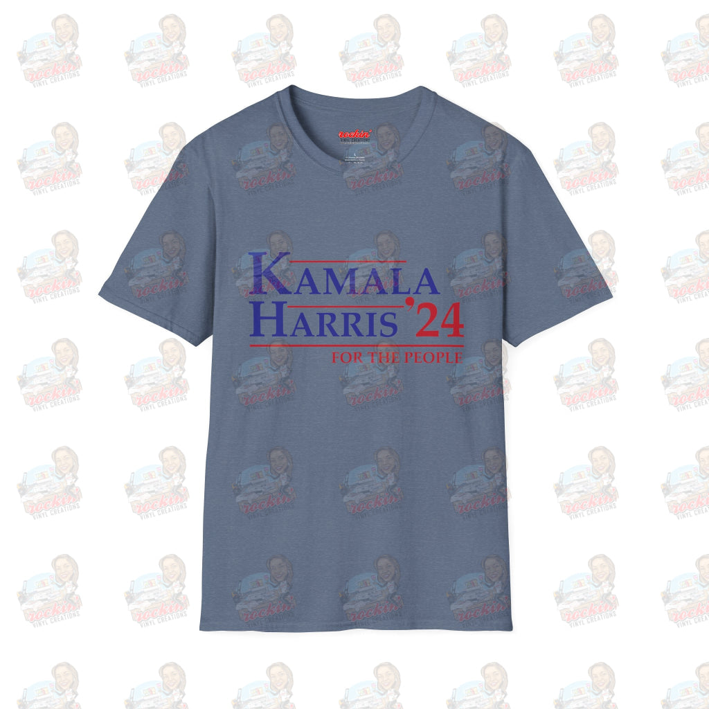 Kamala 4 The People Unisex Softstyle T-Shirt | Rockin’ Vinyl Creations Heather Indigo / S