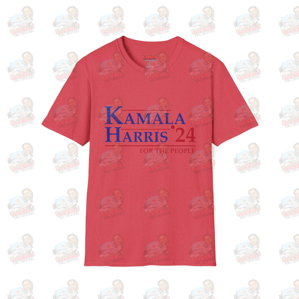 Kamala 4 The People Unisex Softstyle T-Shirt | Rockin’ Vinyl Creations Heather Red / S