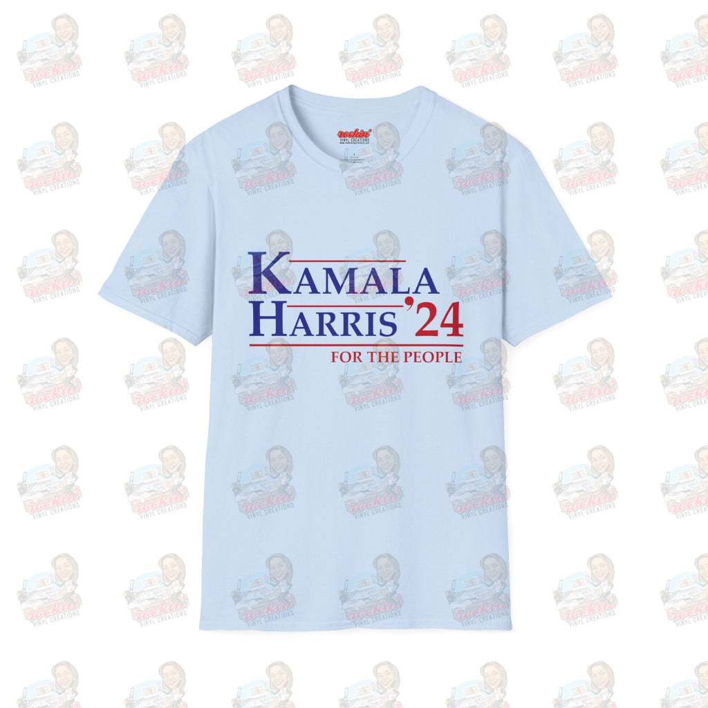 Kamala 4 The People Unisex Softstyle T-Shirt | Rockin’ Vinyl Creations Light Blue / S