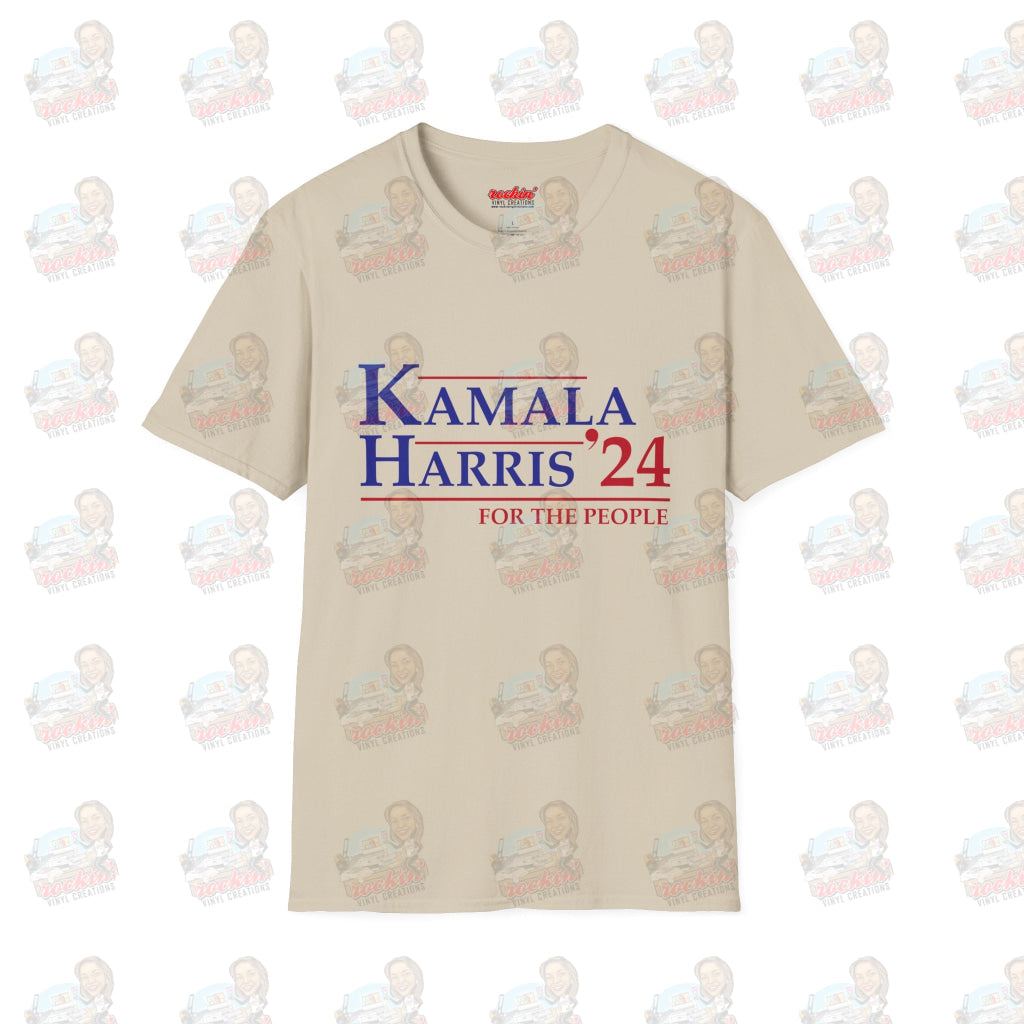 Kamala 4 The People Unisex Softstyle T-Shirt | Rockin’ Vinyl Creations Sand / S