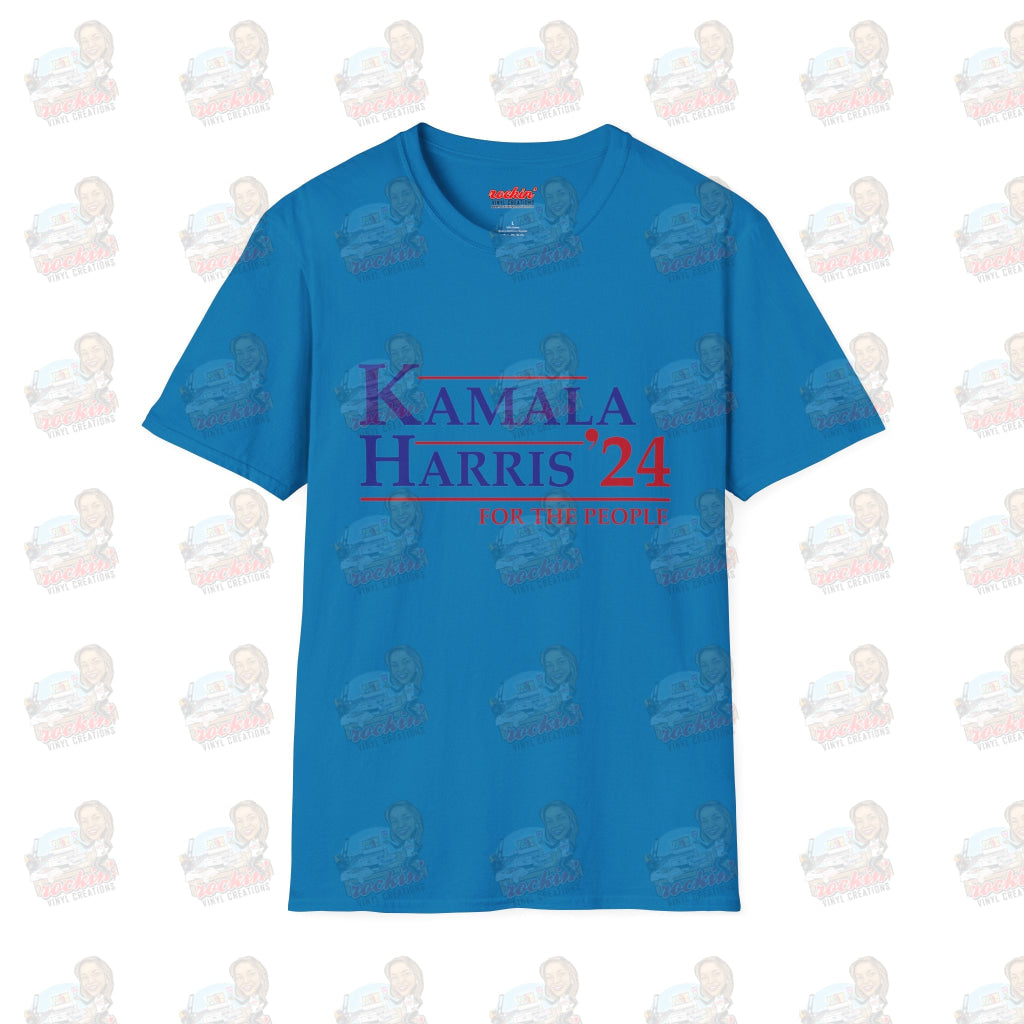 Kamala 4 The People Unisex Softstyle T-Shirt | Rockin’ Vinyl Creations Sapphire / S