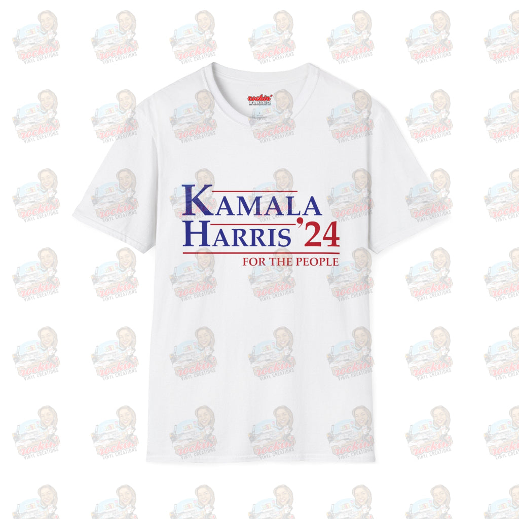 Kamala 4 The People Unisex Softstyle T-Shirt | Rockin’ Vinyl Creations White / S