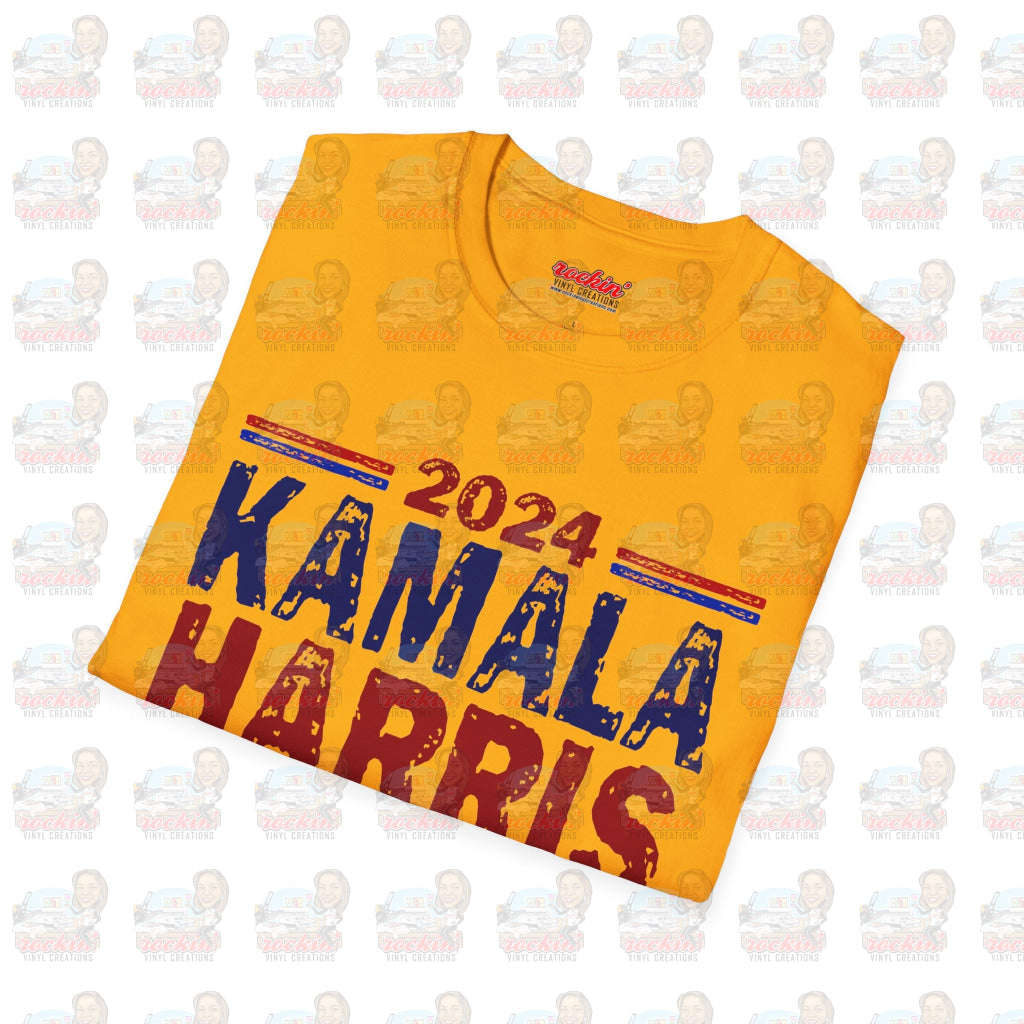 Kamala Finish The Job Unisex Softstyle T-Shirt | Rockin’ Vinyl Creations