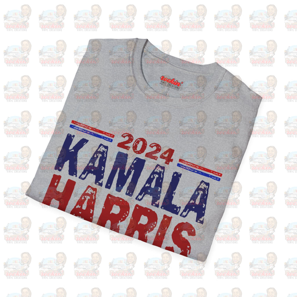 Kamala Finish The Job Unisex Softstyle T-Shirt | Rockin’ Vinyl Creations