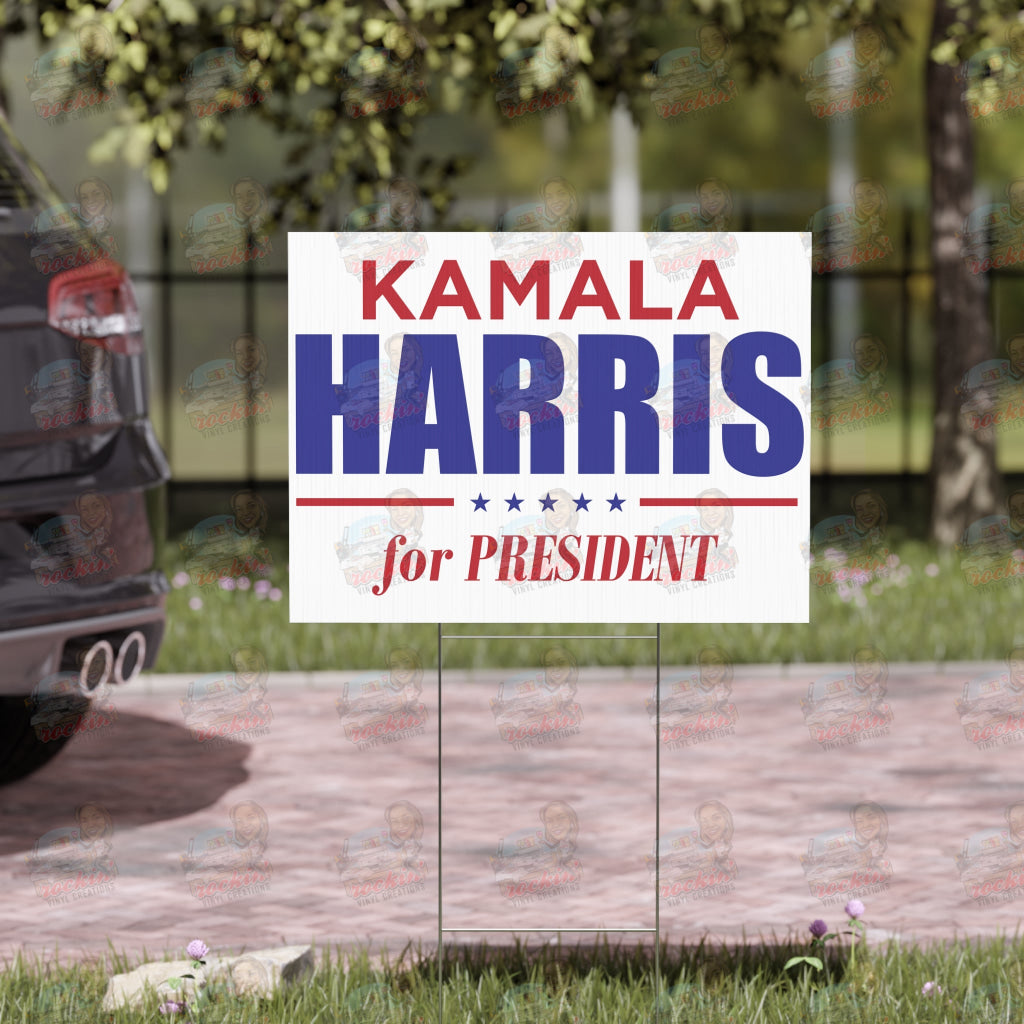 Kamala Harris Yard Sign | Rockin’ Vinyl Creations Home Decor