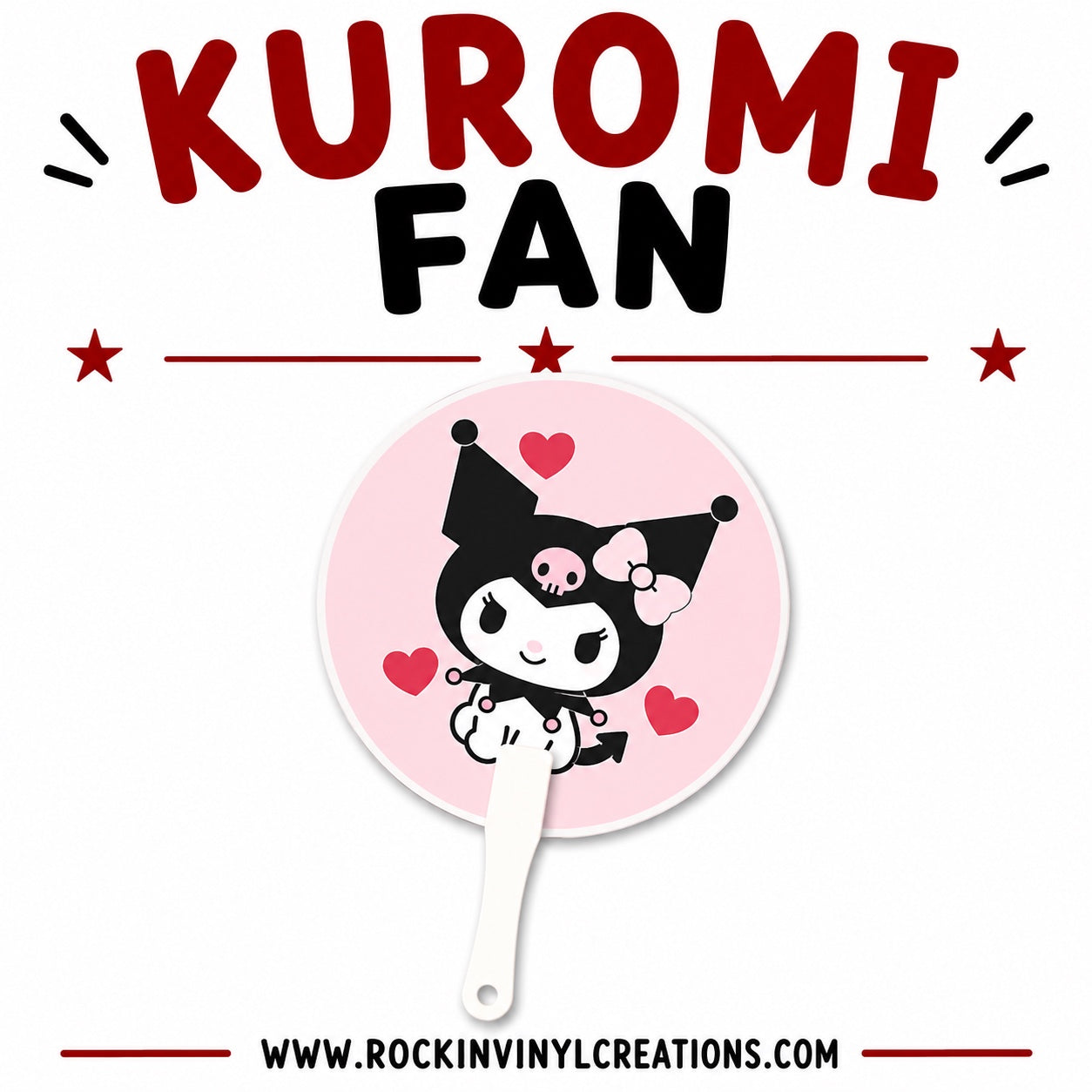 Kuromi Character Fan