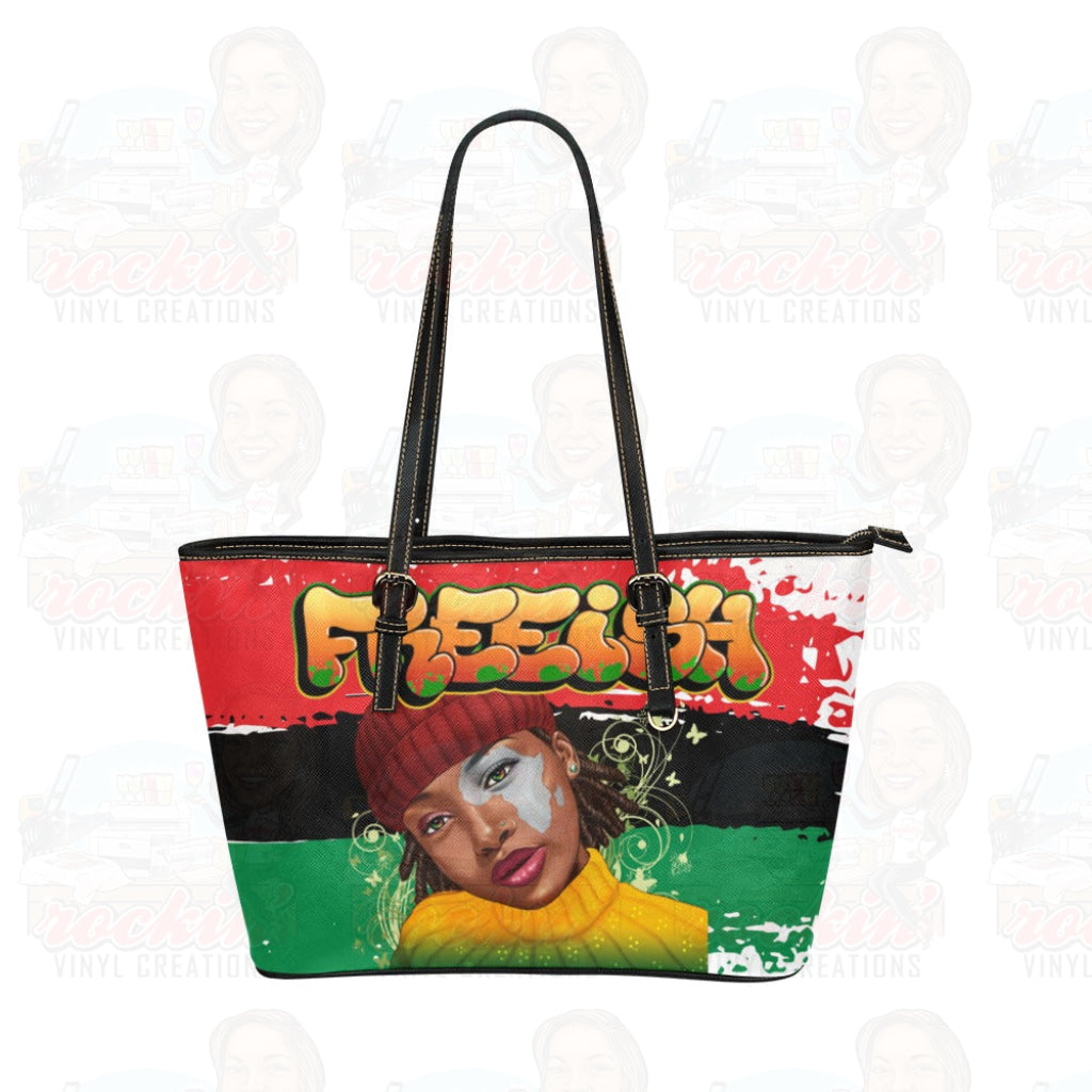 Personalized Large Leather Tote Bag