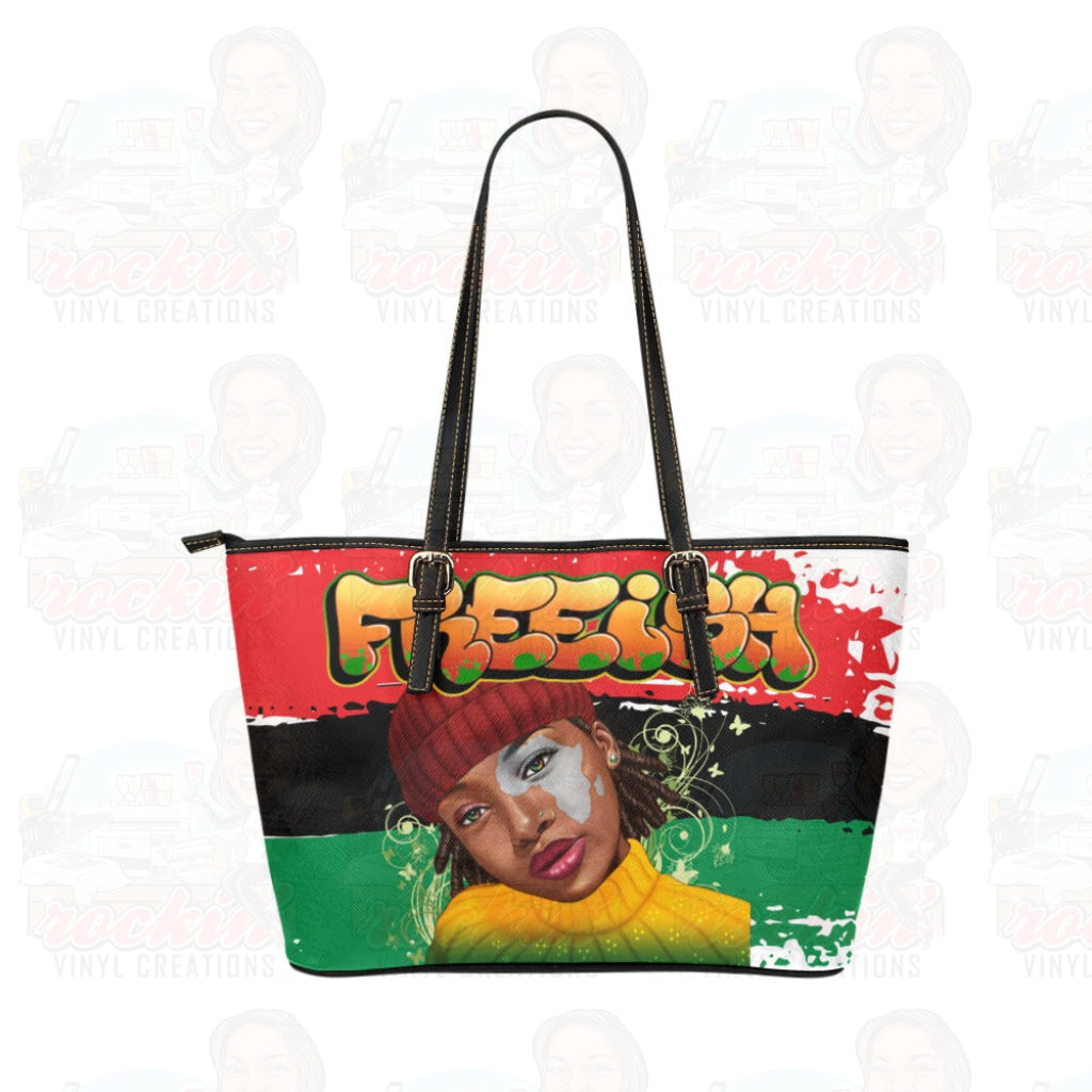 Personalized Large Leather Tote Bag