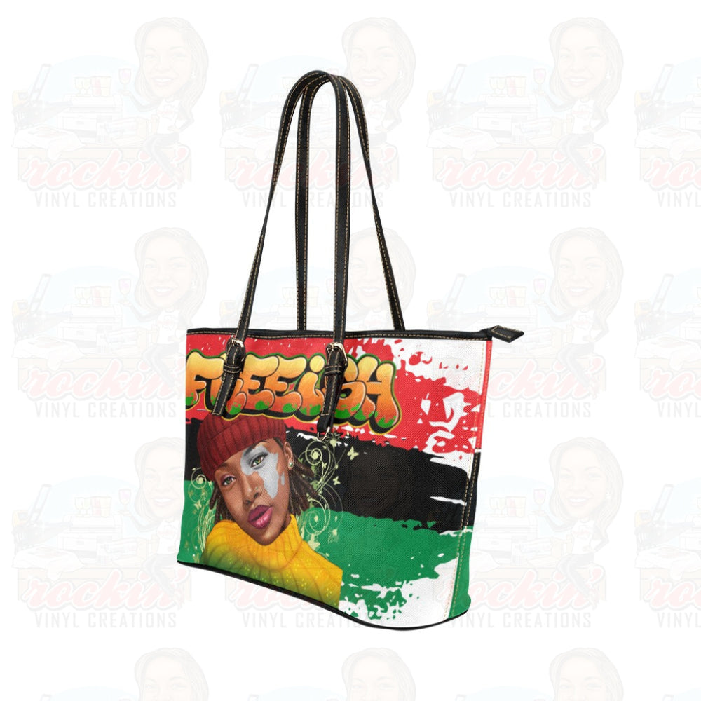 Personalized Large Leather Tote Bag