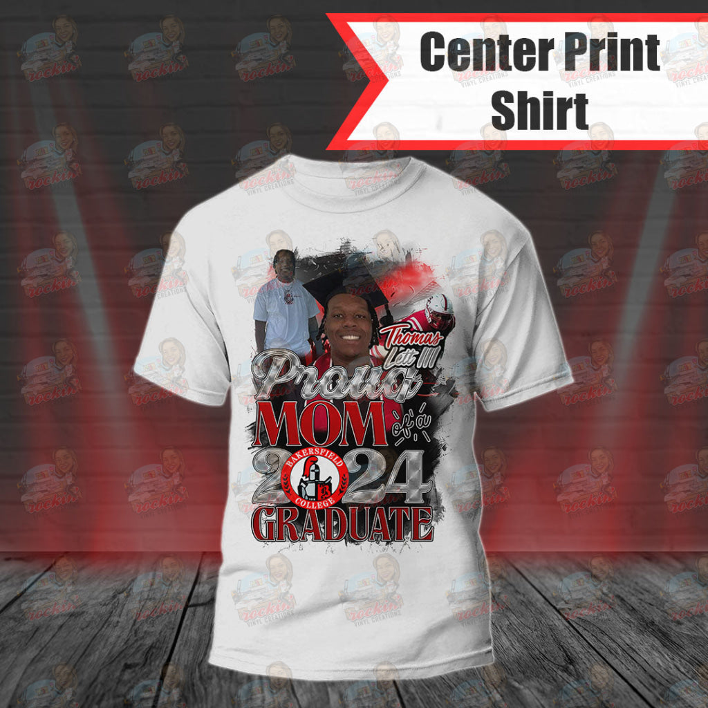 Lett Grad Center Print Shirt | Rockin’ Vinyl Creations Toddler 2T / Single Sided