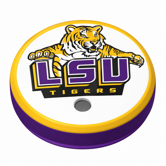 LSU can holder lid: Straw - Tiger with Paws