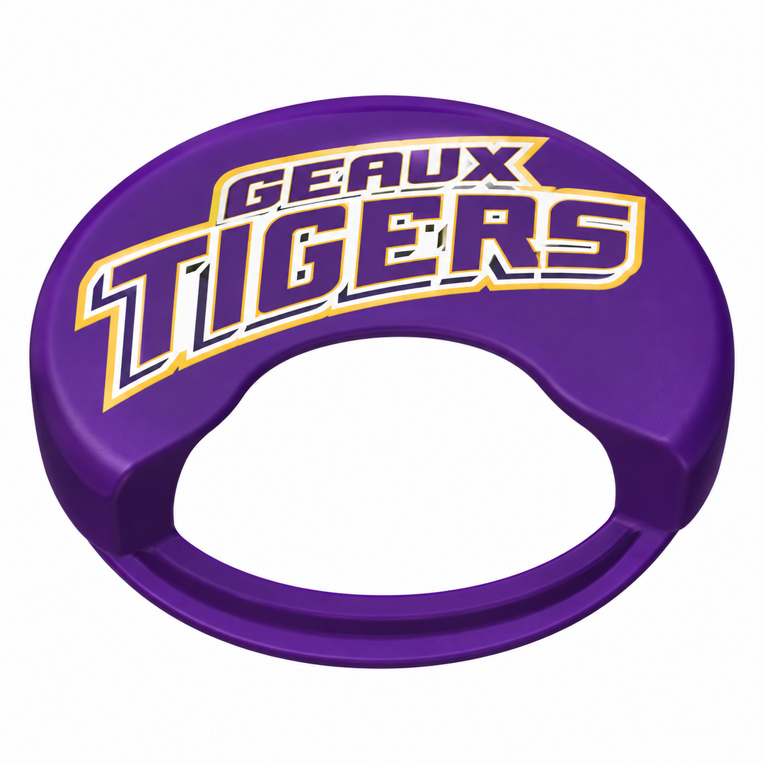 LSU can holder lid: Sip Can - Geaux Tigers Purple
