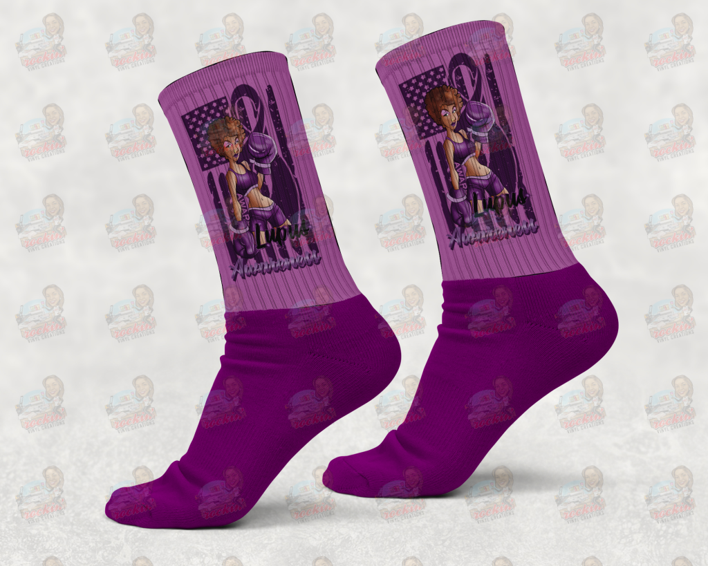 Lupus Awareness Socks