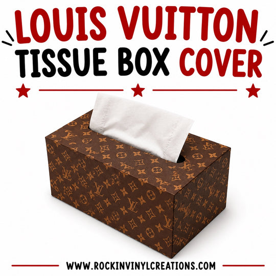 LV Brown Tissue Box Cover