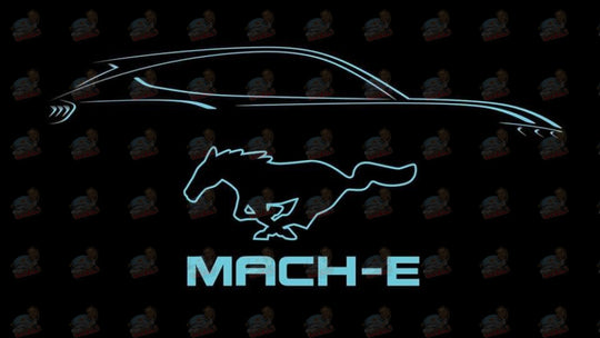 Mach-E License Plate | Rockin Vinyl Creations Blue Plate