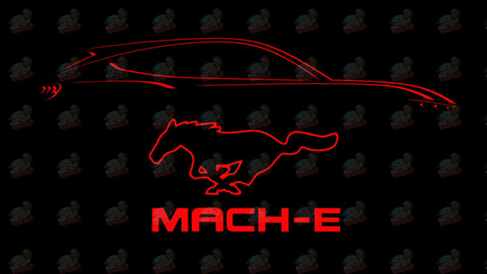 Mach-E License Plate | Rockin Vinyl Creations Red Plate