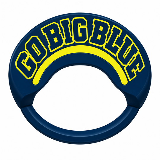 Michigan can holder lid: Sip Can - Go Big Blue Navy
