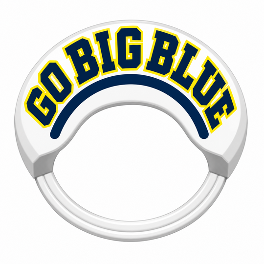 Michigan can holder lid: Sip Can - Go Big Blue White