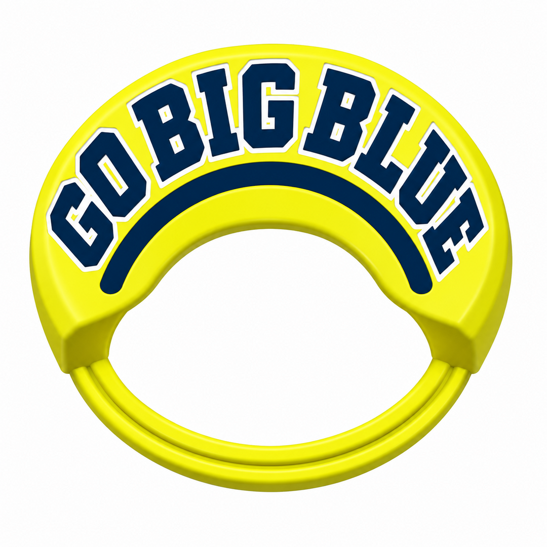 Michigan can holder lid: Sip Can - Go Big Blue Yellow