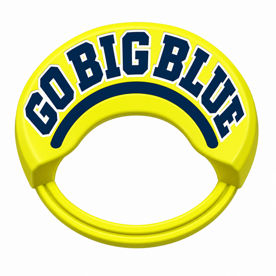 Michigan can holder lid: Sip Can - Go Big Blue Yellow