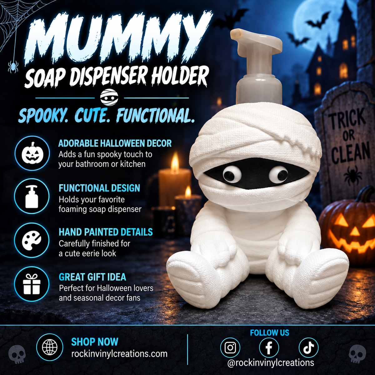 Mummy Soap Dispenser Holder