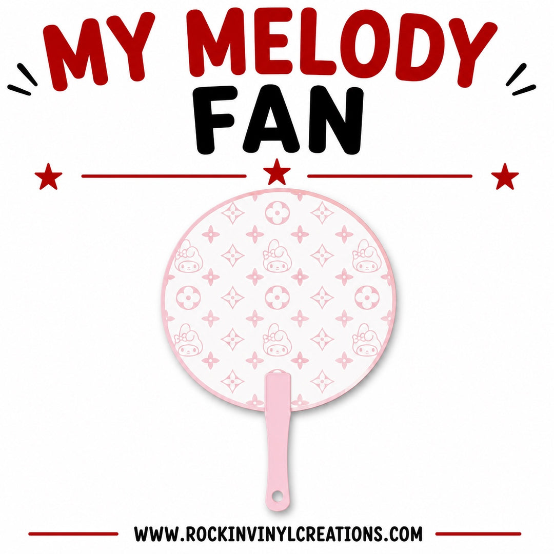 My Melody Monogram Fan