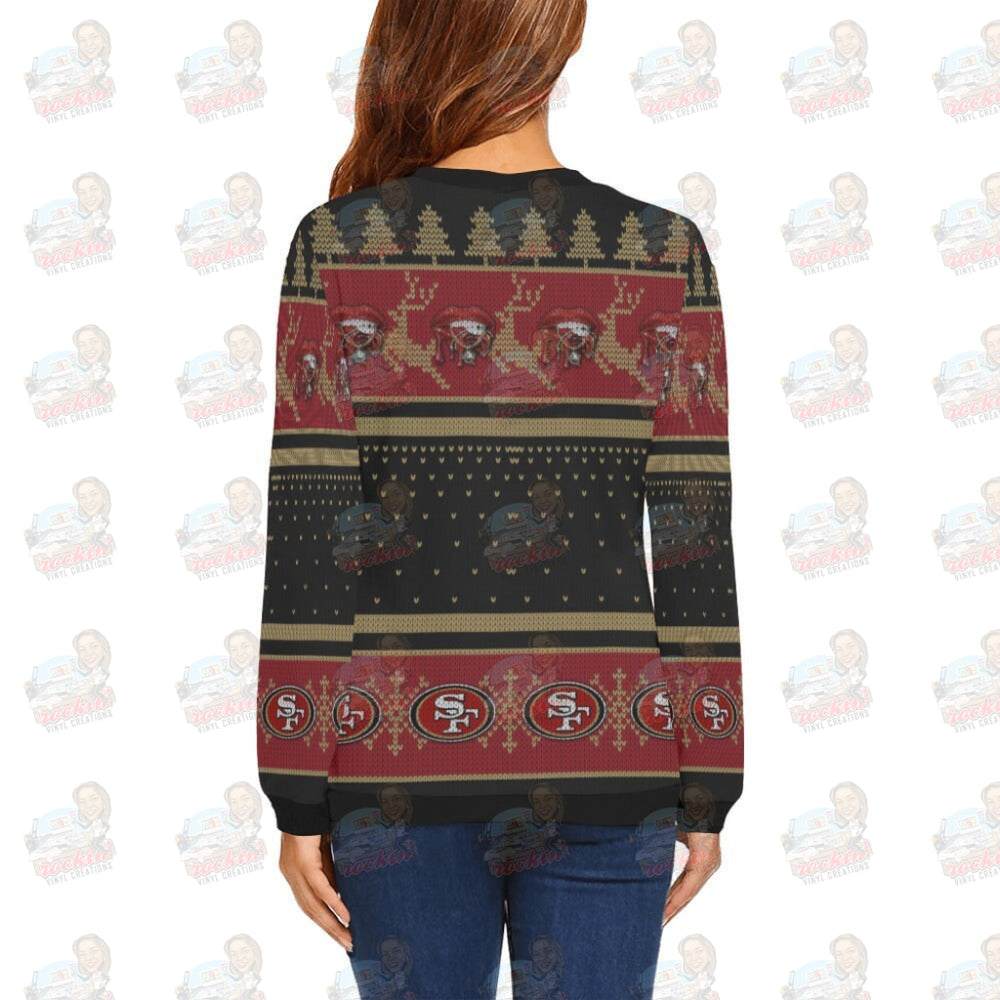 Niners Girl Bunny Women's Ugly Sweatshirt | Rockin' Vinyl Creations