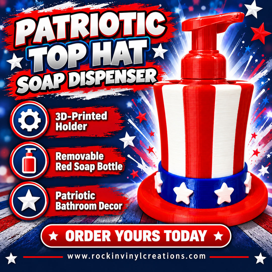 Patriotic Top Hat Soap Dispenser Holder product image