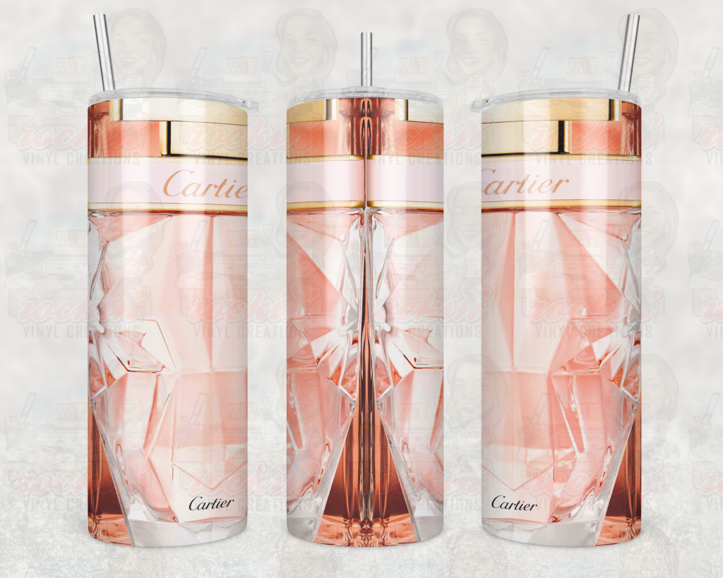 Perfume Tumbler | Rockin Vinyl Creations Cartier