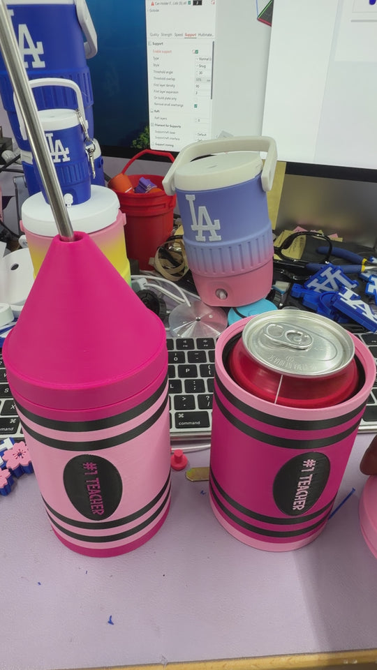 Crayon 12oz Can Holder - Rockin’ Vinyl Creations