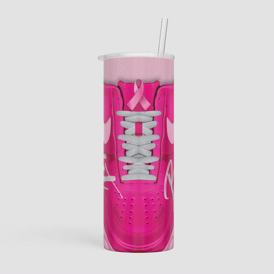 Breast Cancer Shoe Tumbler | Rockin' Vinyl Creations