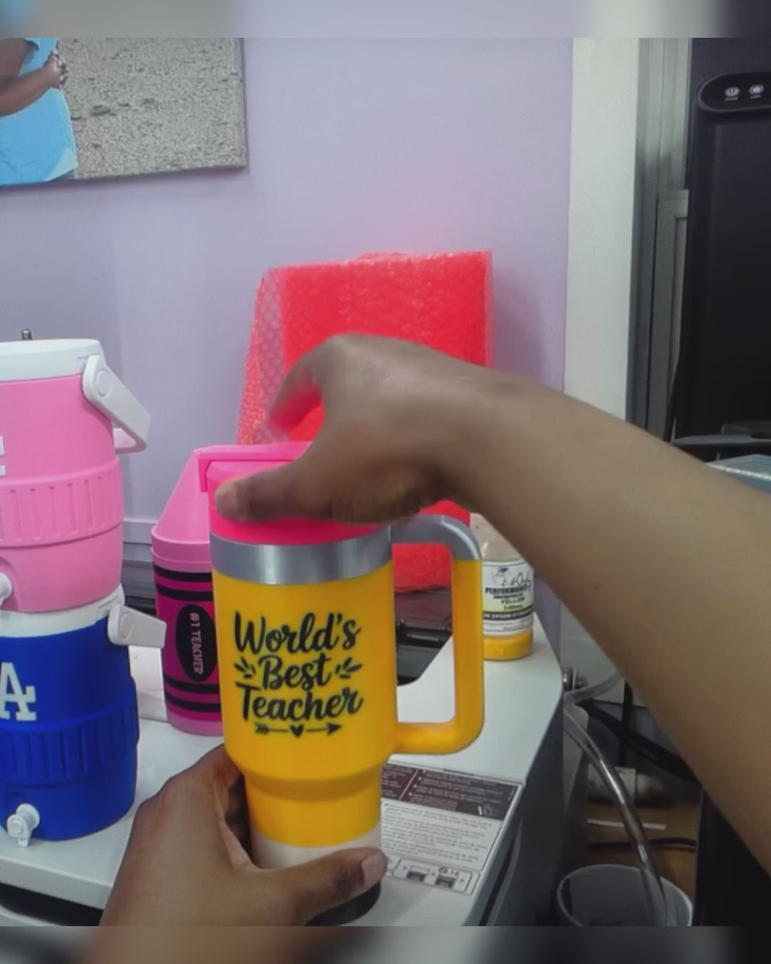 Slim Pencil Tumbler Can Holder - Rockin’ Vinyl Creations