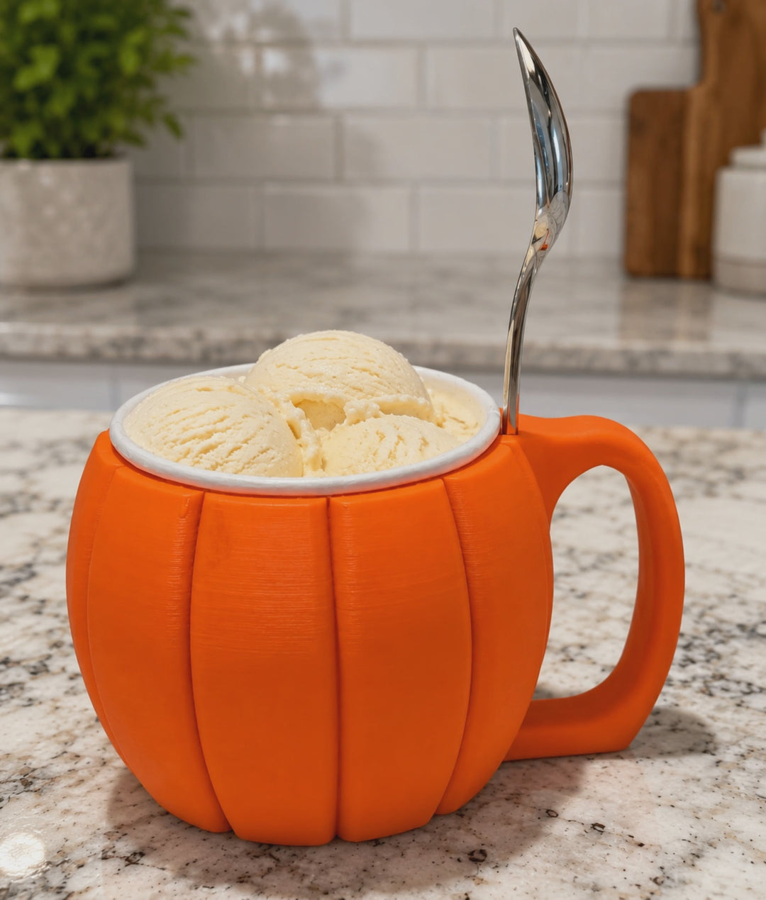 Pumpkin Pint Ice Cream Holder | Rockin&