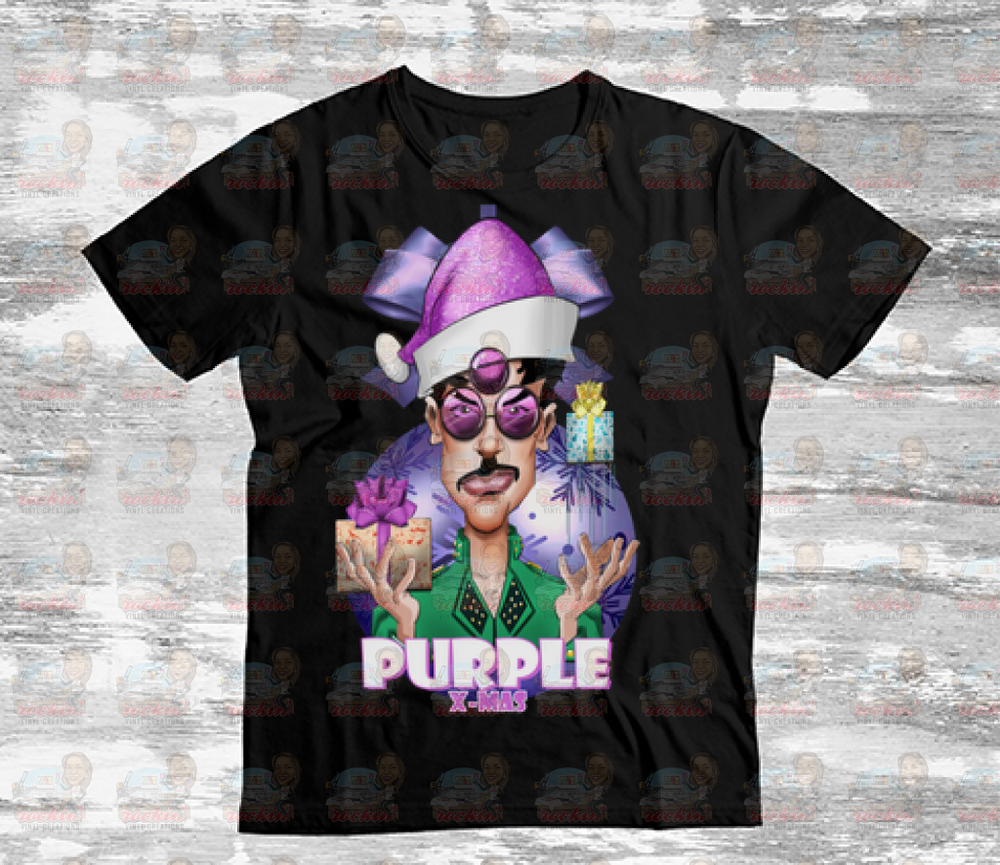 Purple Christmas Unisex Shirt Black