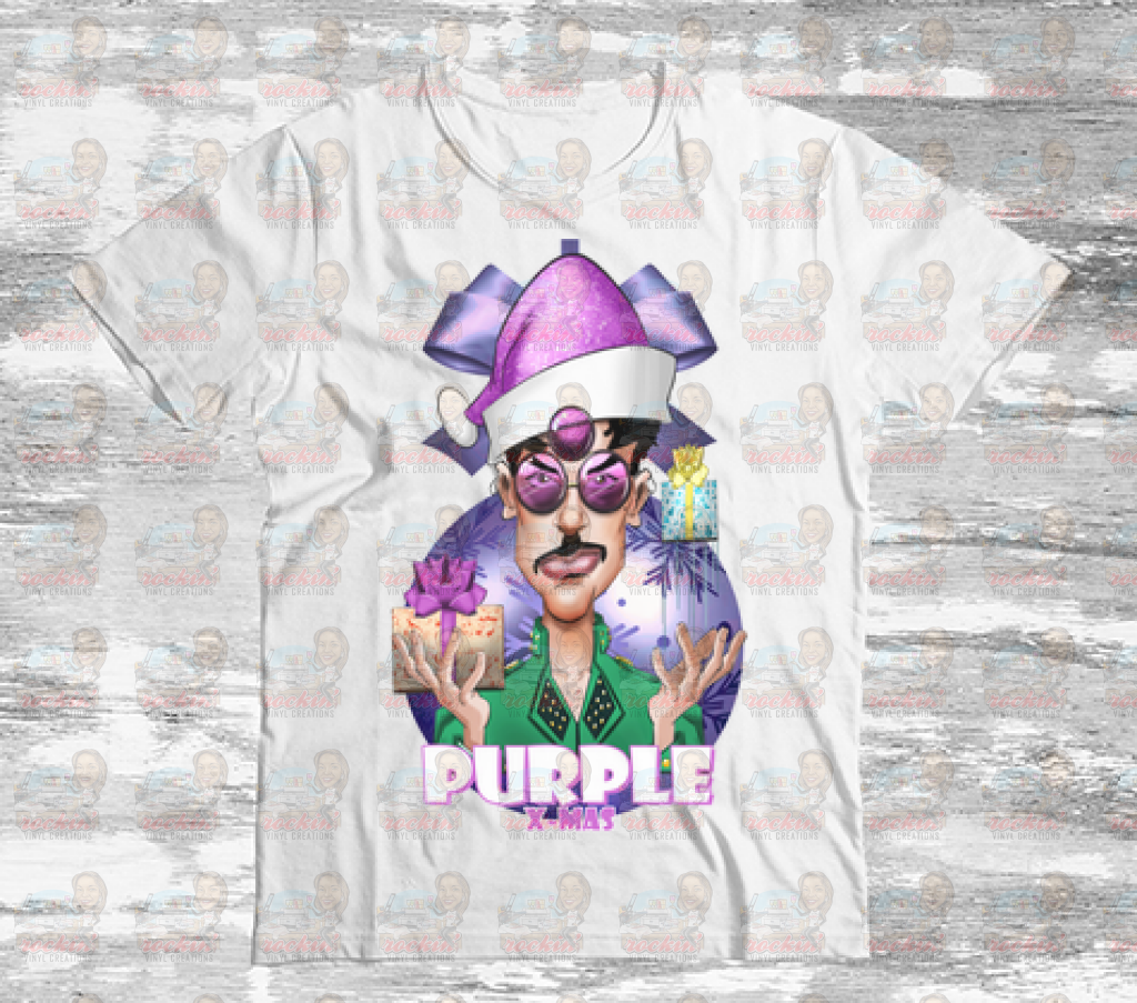 Purple Christmas Unisex Shirt White