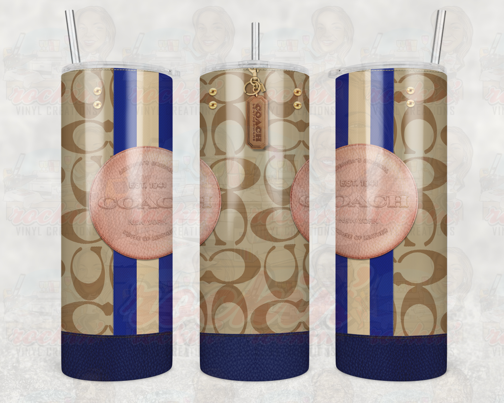 Purse Coach Tumbler | Rockin Vinyl Creations Blue