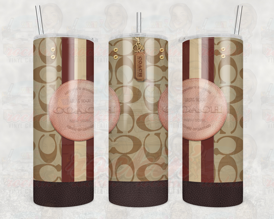 Purse Coach Tumbler | Rockin Vinyl Creations Burgundy