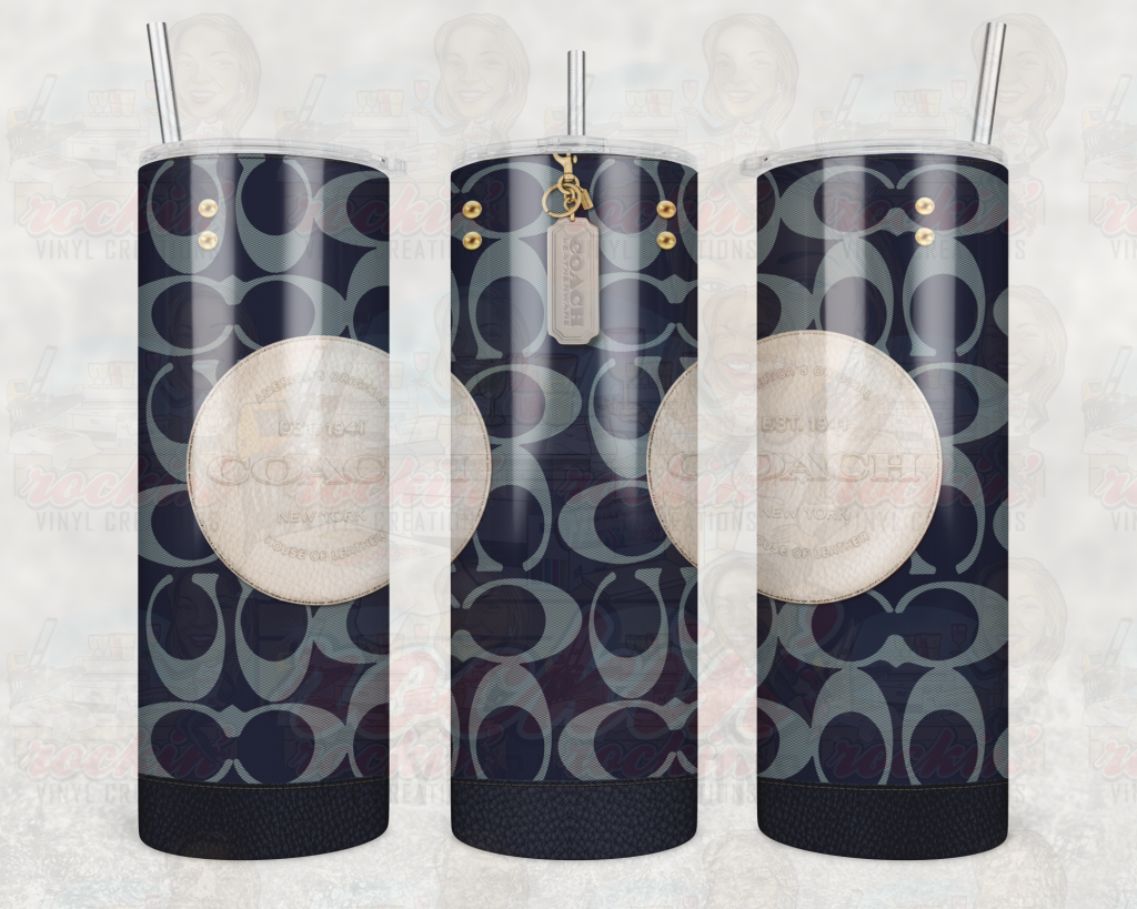 Purse Coach Tumbler | Rockin Vinyl Creations Navy