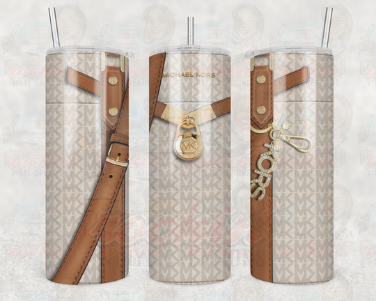 Purse Mk Tumbler | Rockin Vinyl Creations Beige