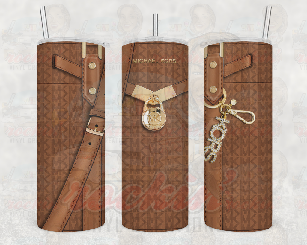Purse Mk Tumbler | Rockin Vinyl Creations Brown