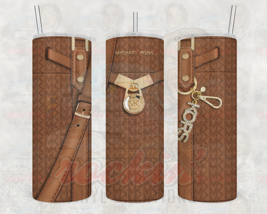 Purse Mk Tumbler | Rockin Vinyl Creations Brown