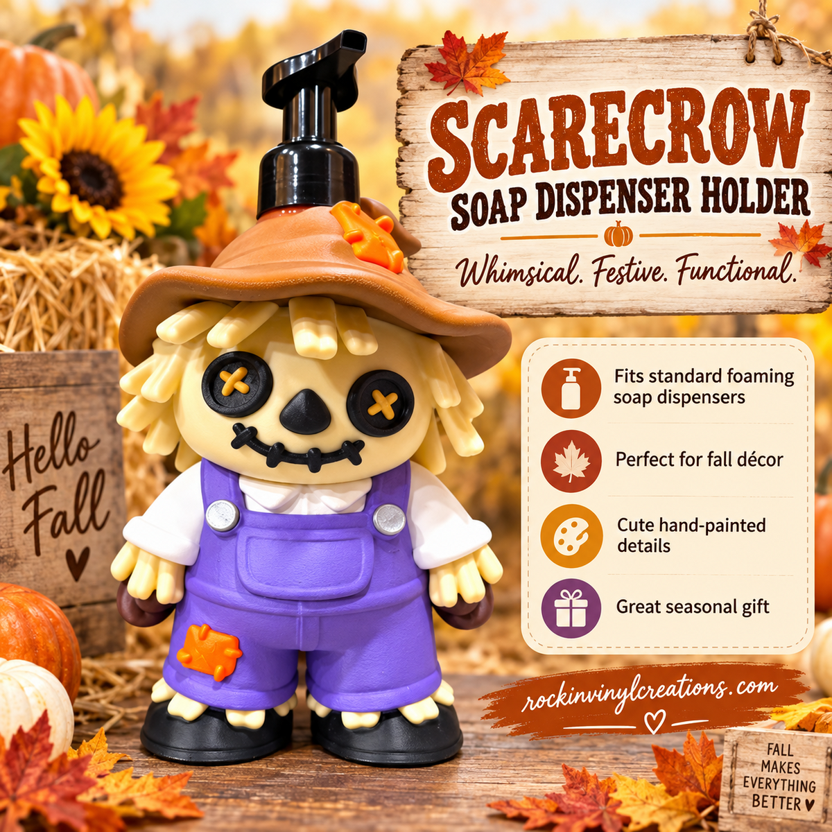Scarecrow Soap Dispenser Holder