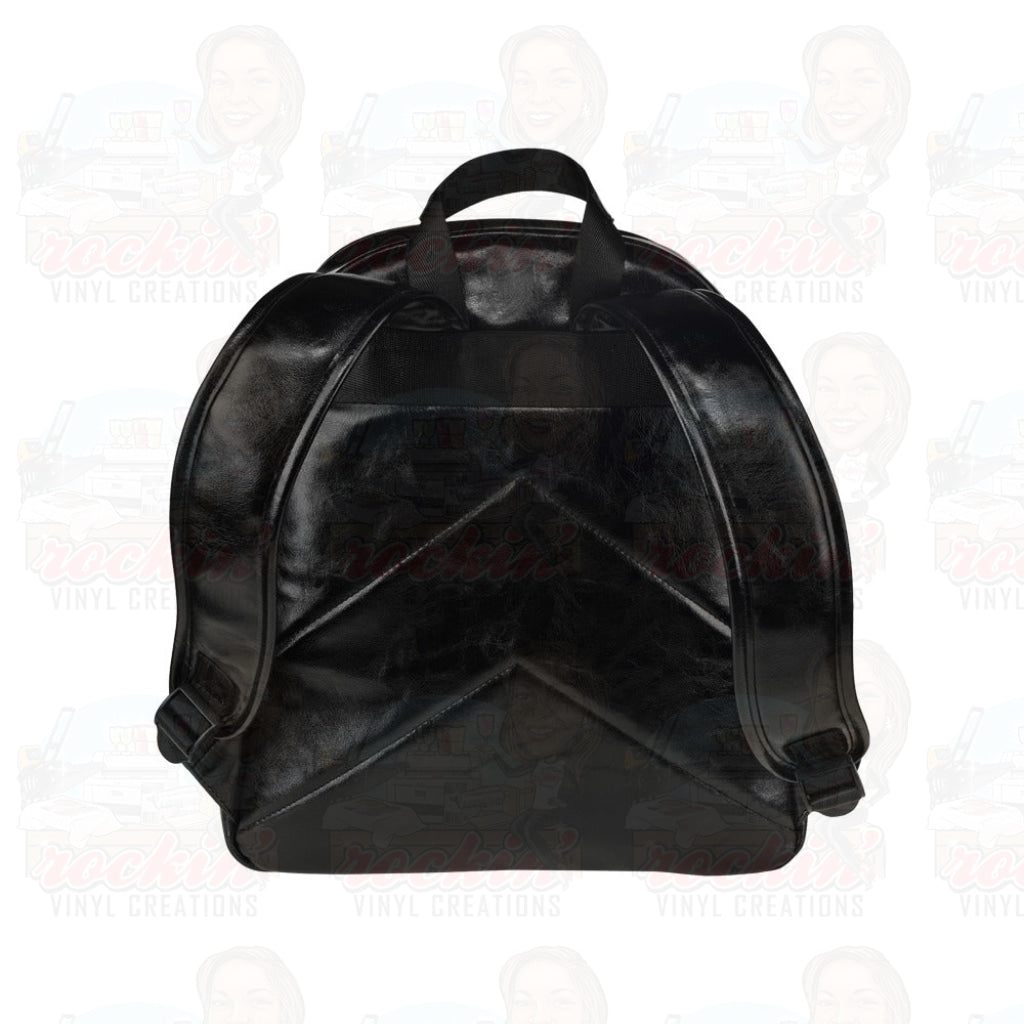 Personalized Leather School Backpack