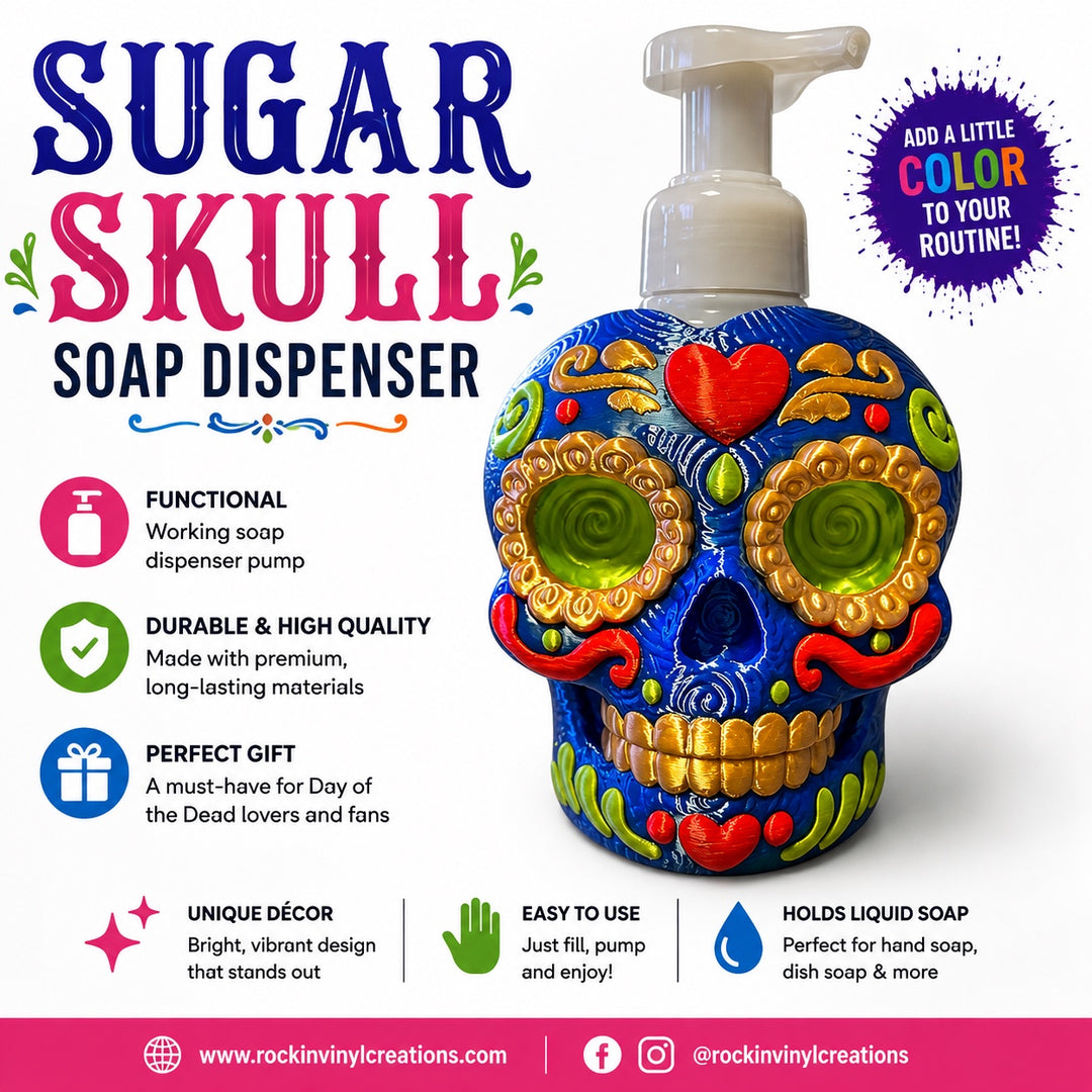 Colorful Sugar Skull soap dispenser
