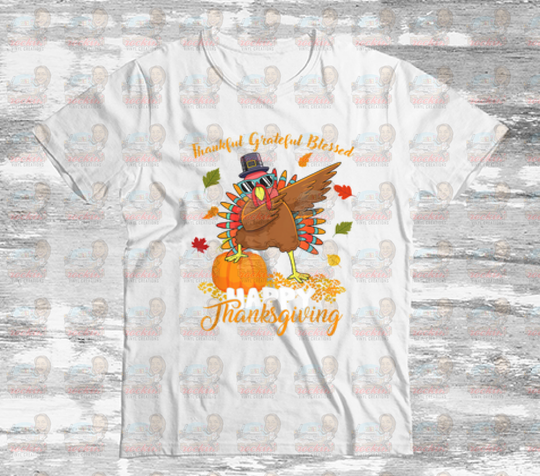 Thankful Grateful Blessed Unisex Shirt White