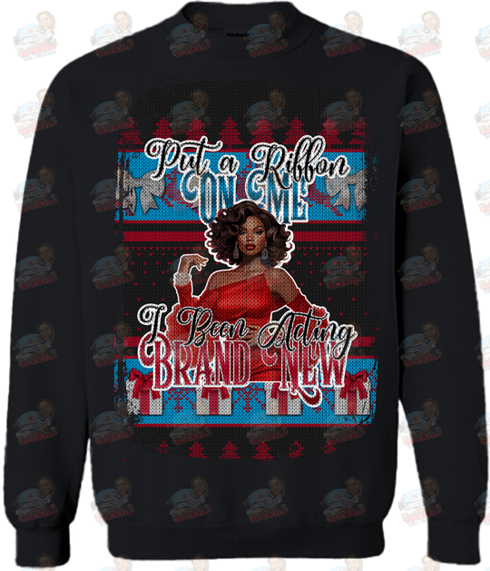 Ugly Christmas Sweater Sweatshirt | Rockin’ Vinyl Creations