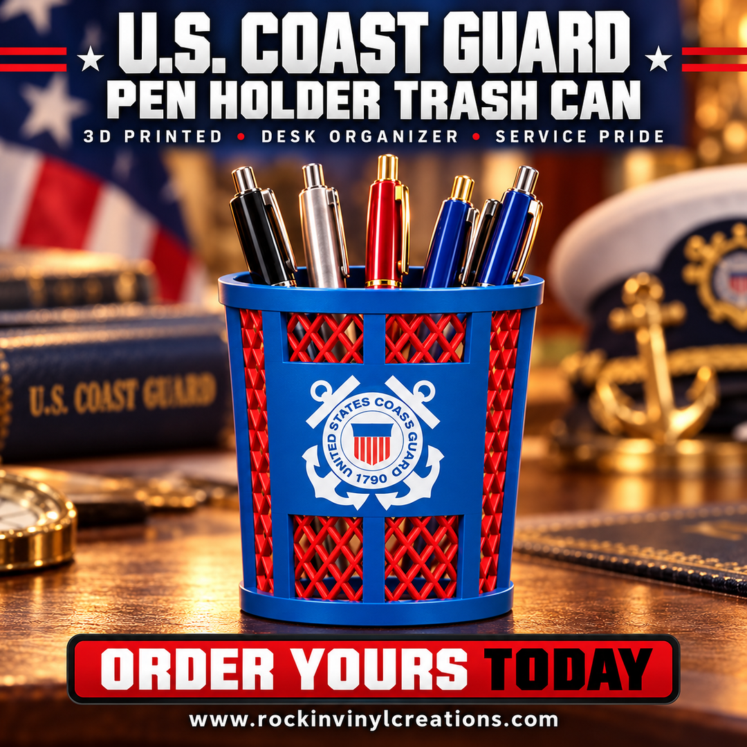 U.S. Coast Guard Pen Holder Trash Can