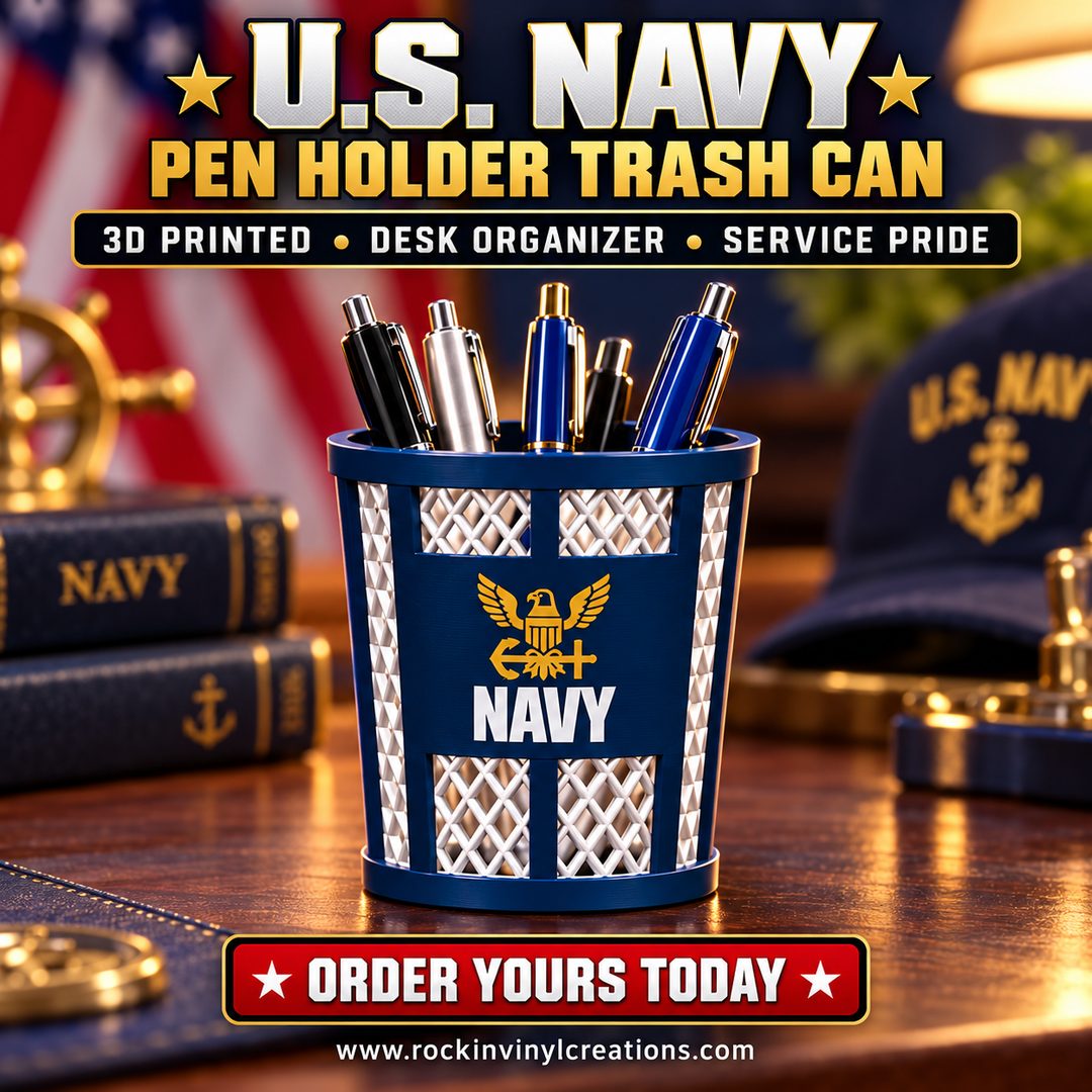 U.S. Navy Pen Holder Trash Can