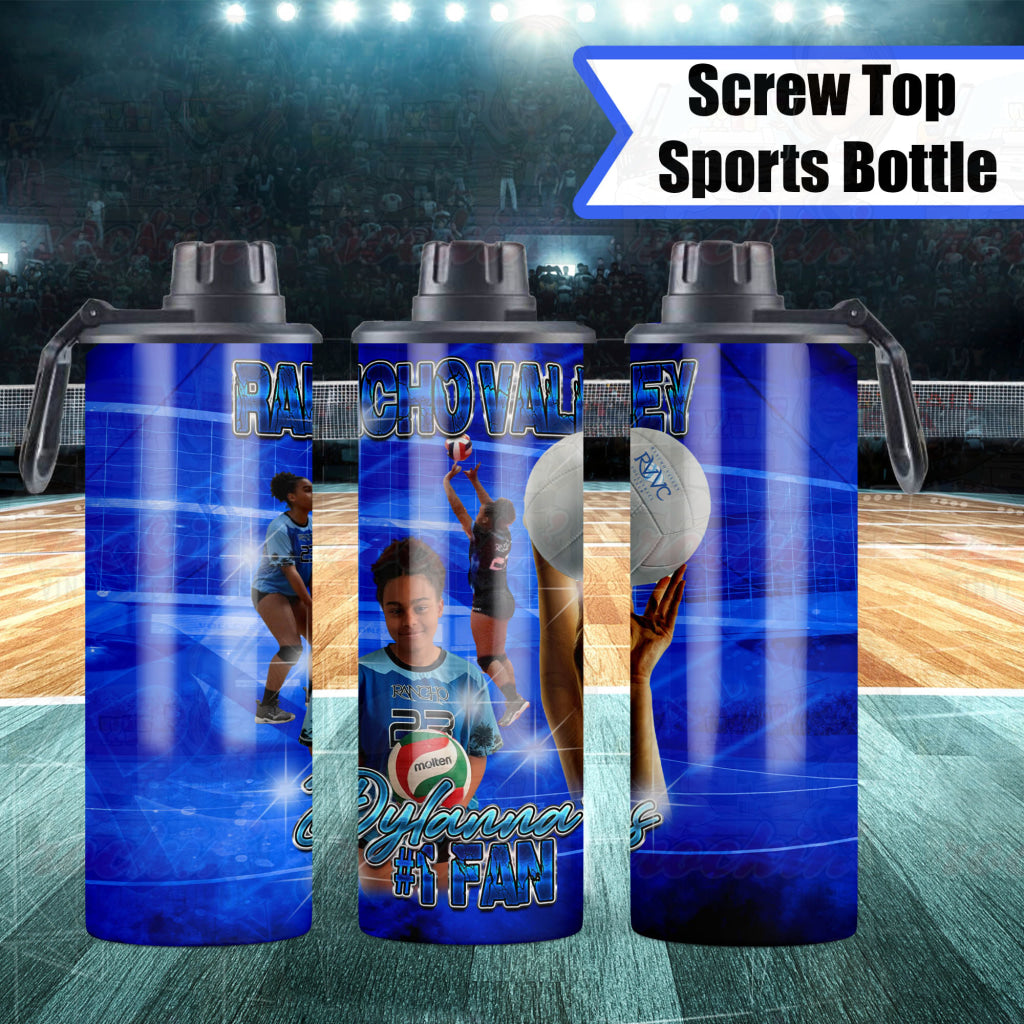 Volleyball Water Bottles | Rockin Vinyl Creations Screw Top` Drinkware